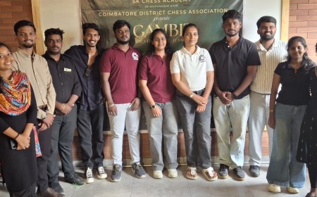 கோவையில் 500 இளம் வீரர்கள் பங்கேற்ற சதுரங்கப் போட்டி!