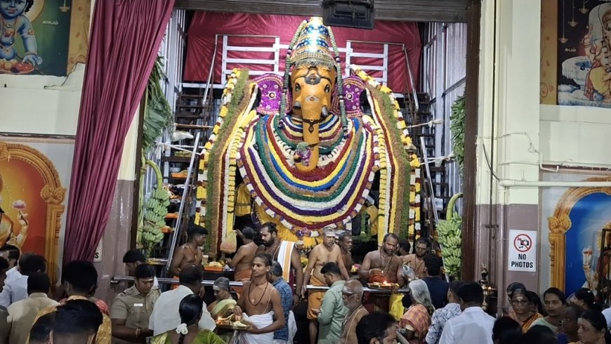2 டன் மலர்… 50 கிலோ சந்தனம்! 👑 ராஜா அலங்காரத்தில் ஜொலித்த புலியகுளம் முந்தி விநாயகர்!