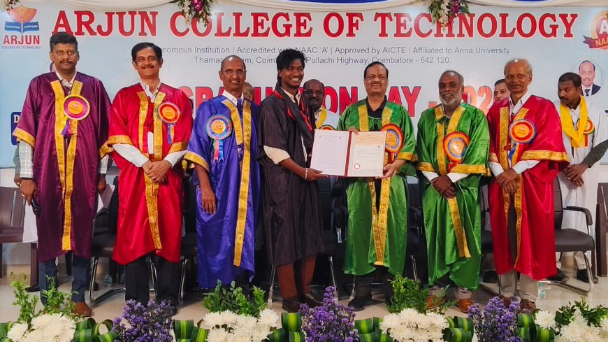 அர்ஜூன் பொறியியல் கல்லூரியில் 9-ஆம் ஆண்டு பட்டமளிப்பு விழா!