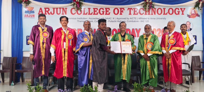 அர்ஜூன் பொறியியல் கல்லூரியில் 9-ஆம் ஆண்டு பட்டமளிப்பு விழா!