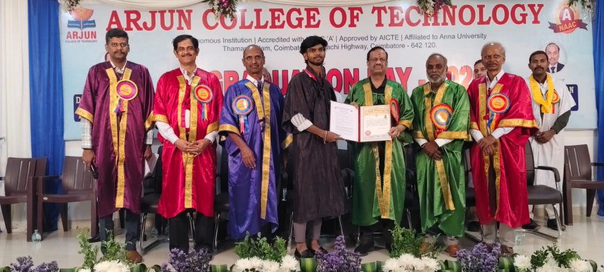 அர்ஜூன் பொறியியல் கல்லூரியில் 9-ஆம் ஆண்டு பட்டமளிப்பு விழா!