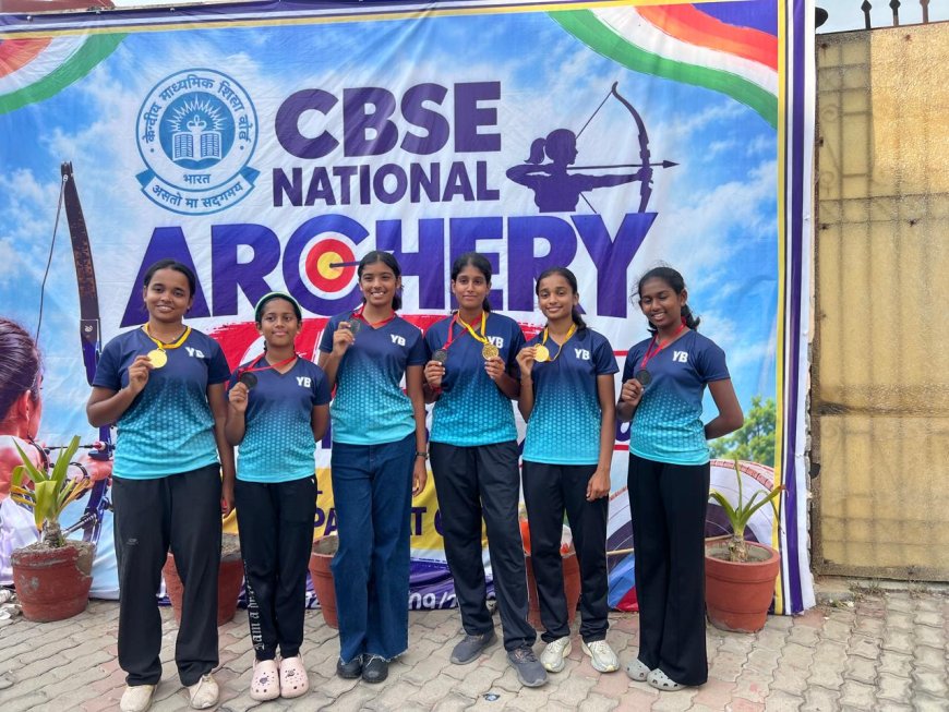 வில்லில் வேகம்… இலக்கில் துல்லியம்! தேசிய வில்வித்தையில் யுவபாரதி மாணவிகள் சாதனை!