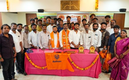 சிவ சேனா நிர்வாகிகளுக்கு பாராட்டு விழா
