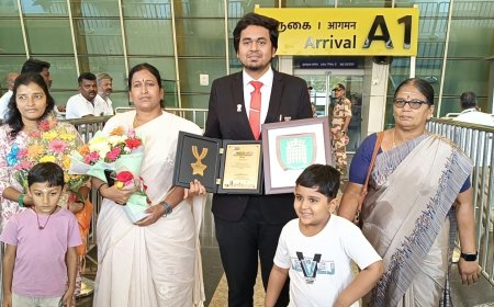 டாக்டர் மணிகண்டனுக்கு உற்சாக வரவேற்பு