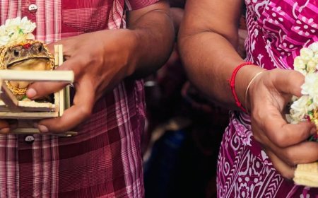 மழை வேண்டி தவளைகளுக்கு திருமணம்!