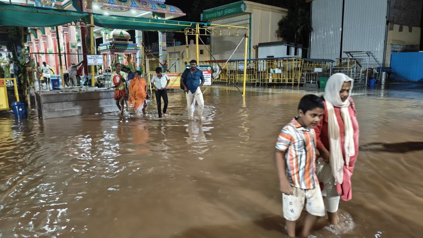 கனமழையால் மருதமலை கோவிலுக்கு வந்த பக்தர்கள் கடும் அவதி!